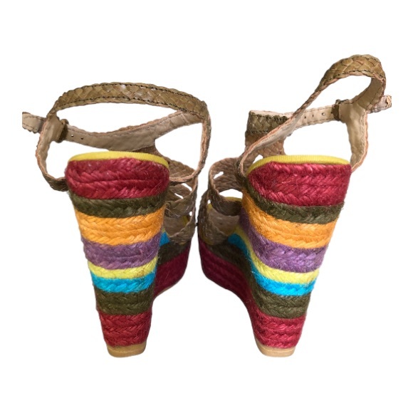 Boho RAS Rainbow Platform Wedge Heel Made in Spain - Picture 3 of 4